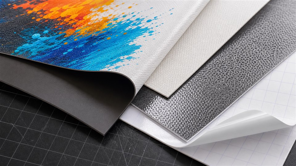 Magnetic PVC and specialty removable graphic media samples