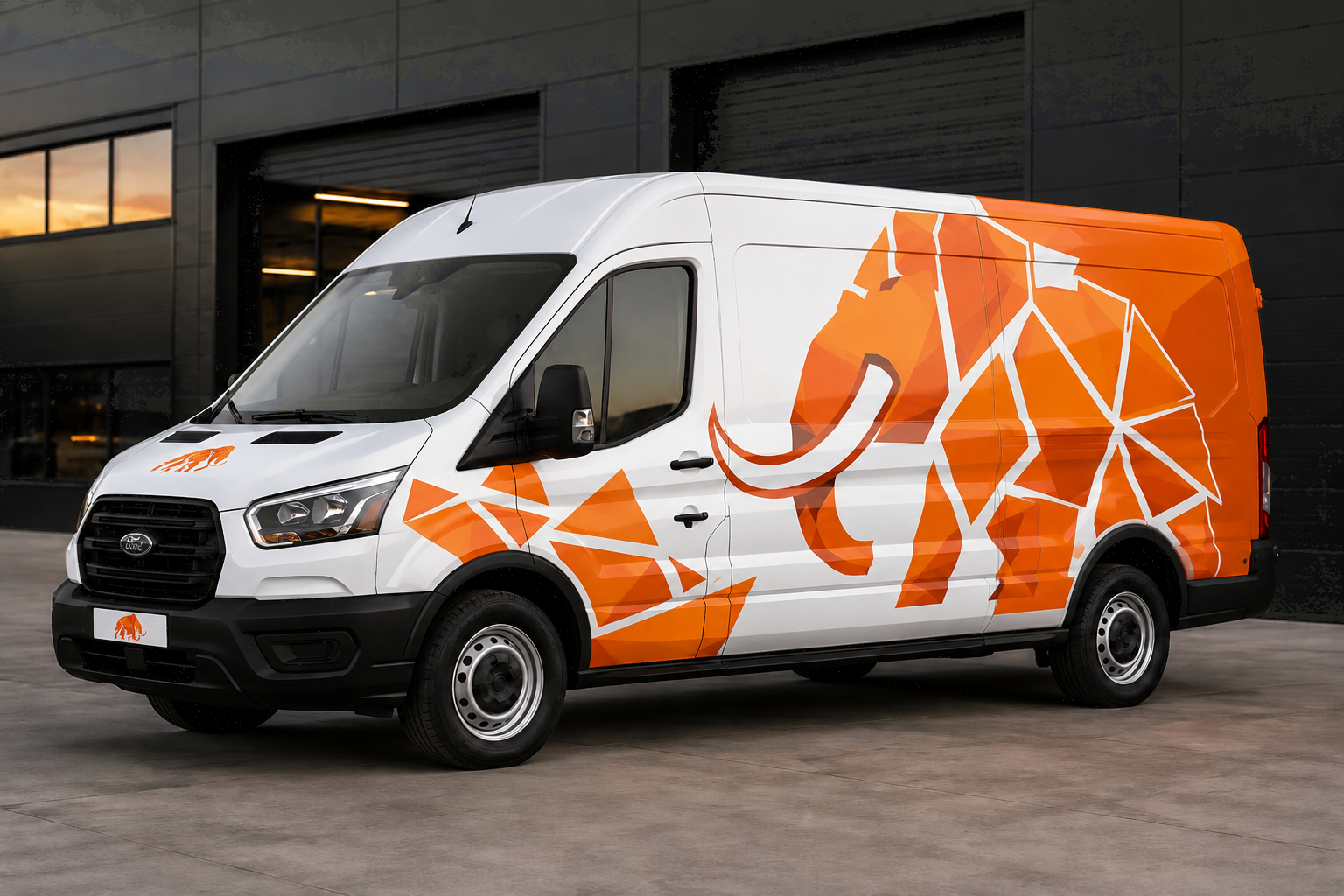 Wrapped commercial van