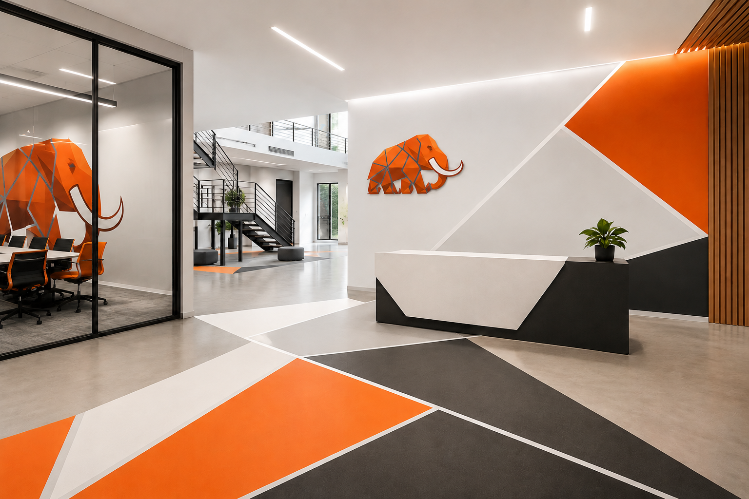 Interior wall and floor graphics