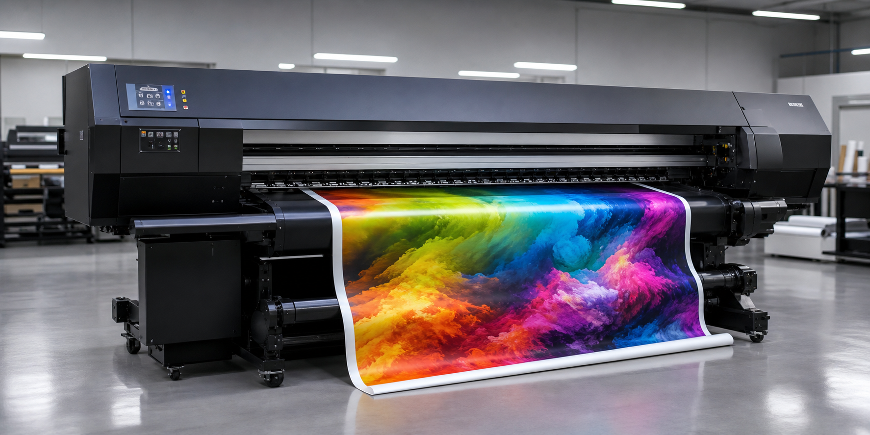 Roll-to-roll wide-format printer